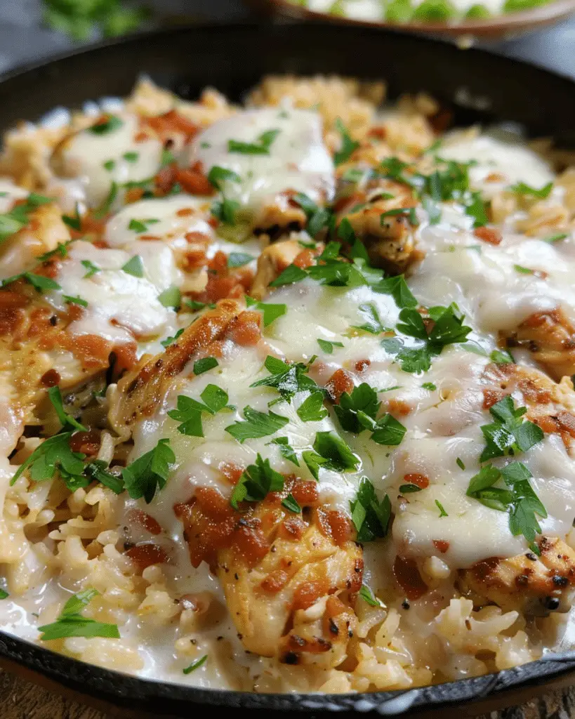 Chicken Cheese Rice Recipe | Sophia's Plate