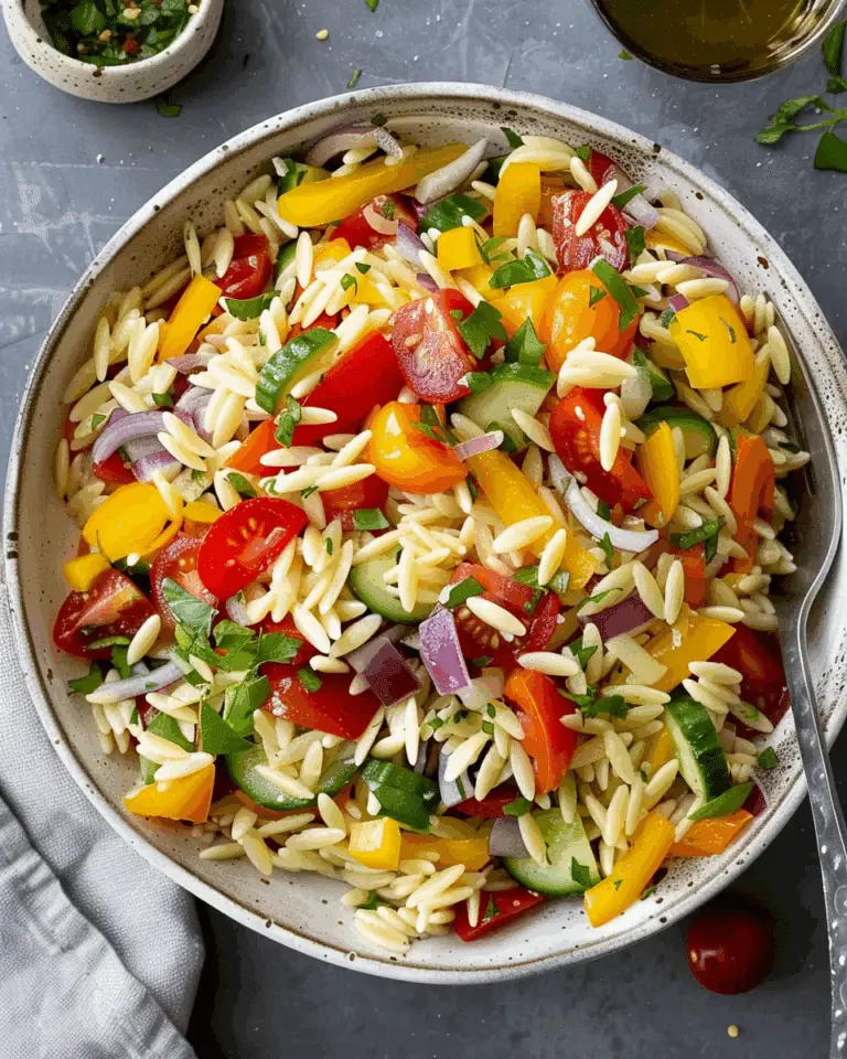 Rainbow Orzo Salad
