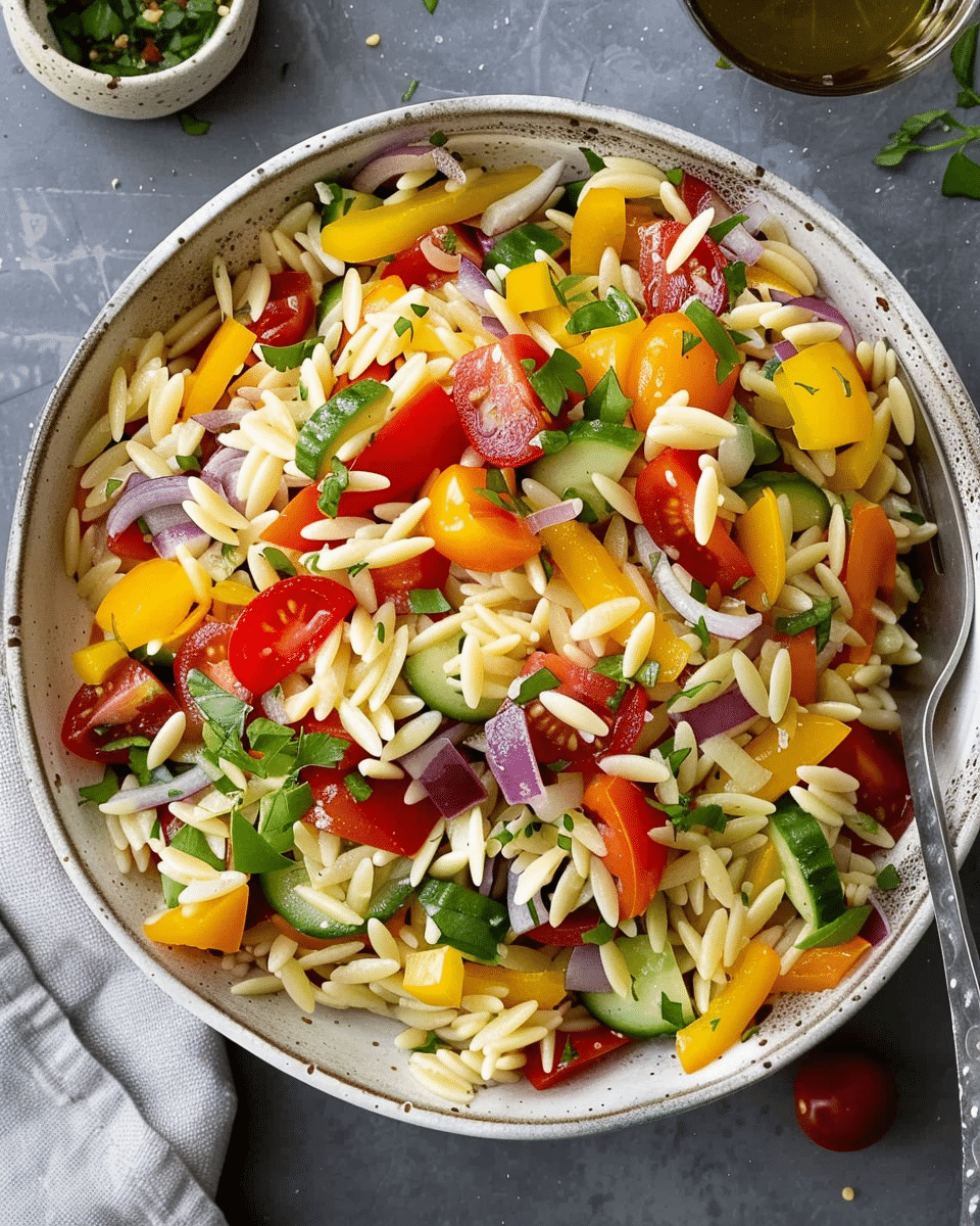 Rainbow Orzo Salad