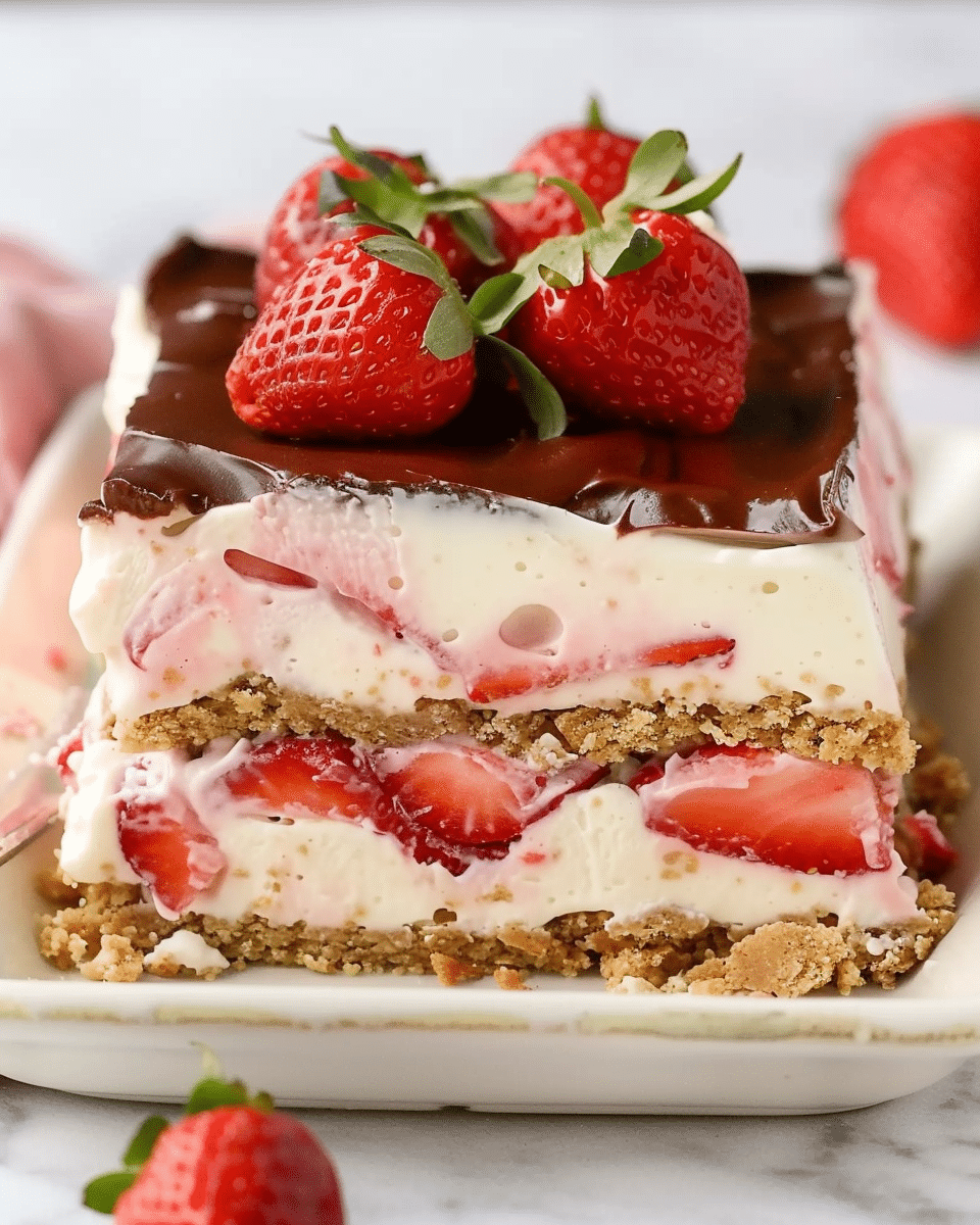 Strawberry Eclair Cake
