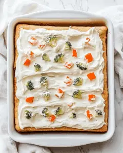Crescent Roll Veggie Pizza With Cream Cheese