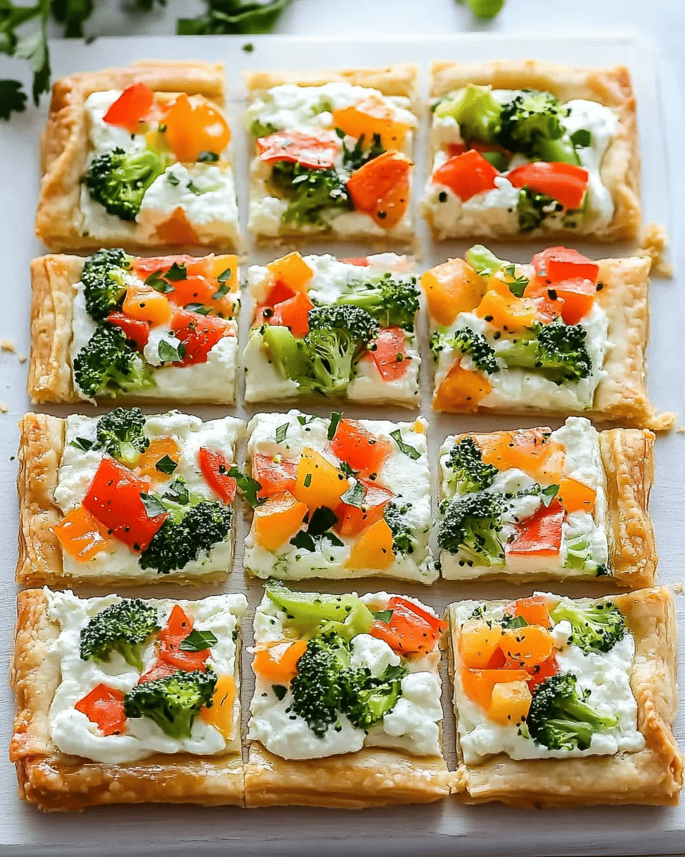 Crescent Roll Veggie Pizza With Cream Cheese
