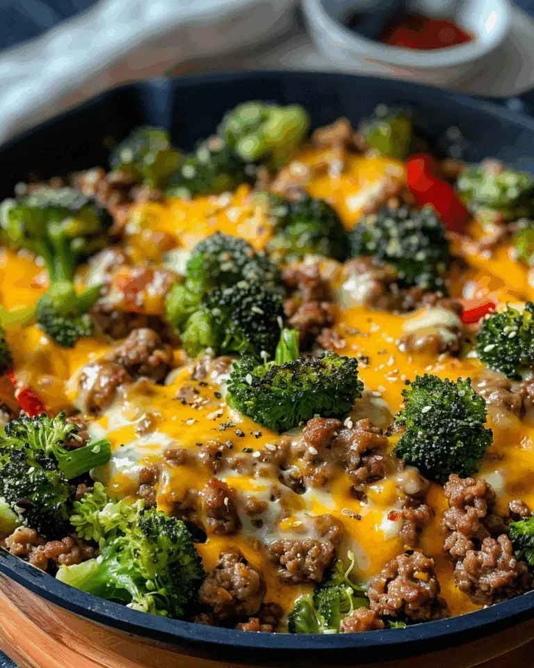 Keto Hamburger Broccoli Skillet