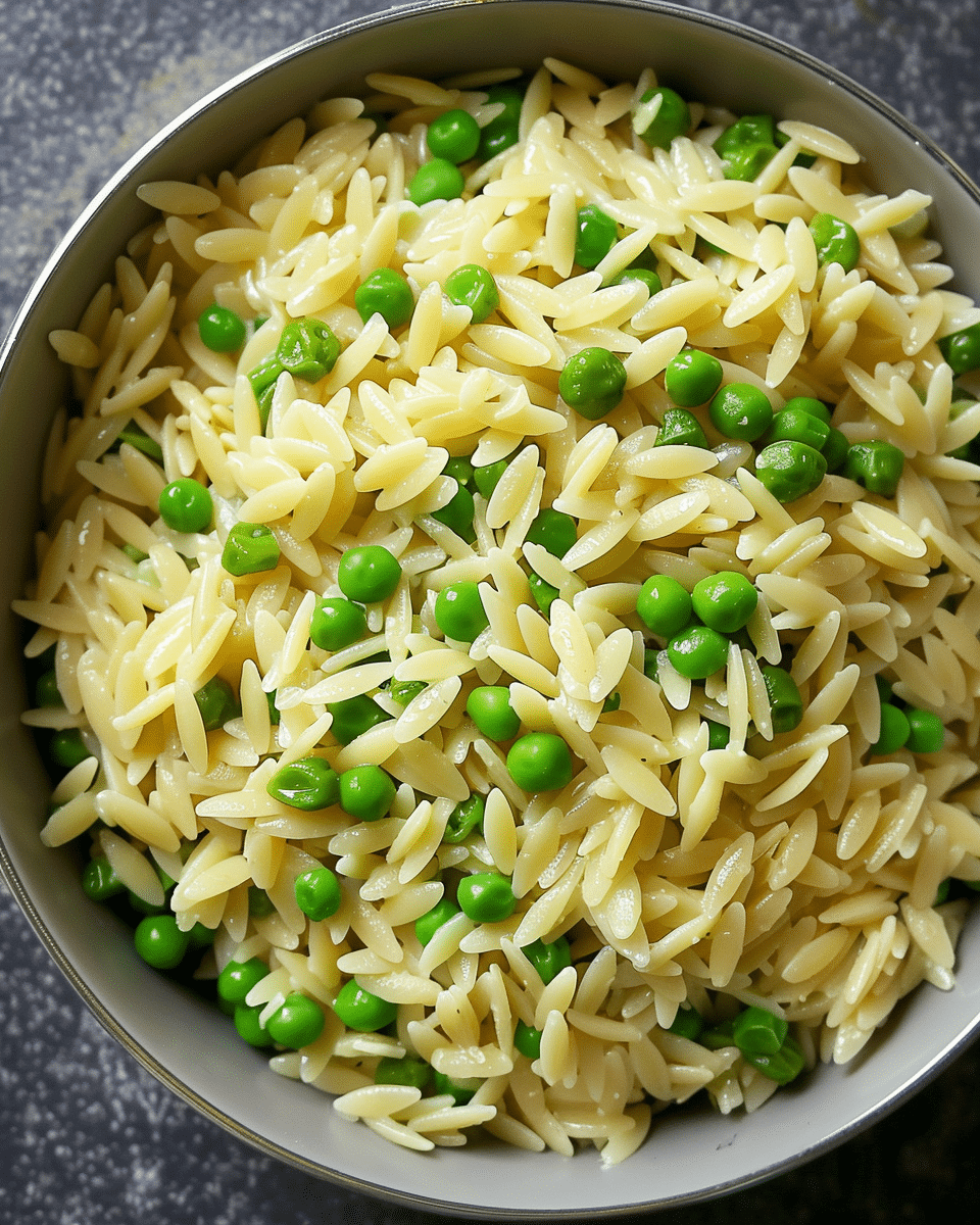 Creamy Parmesan Orzo with Peas