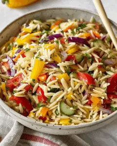 Rainbow Orzo Salad