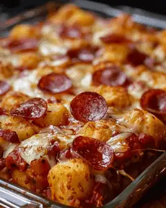 Tater Tot Pizza Casserole