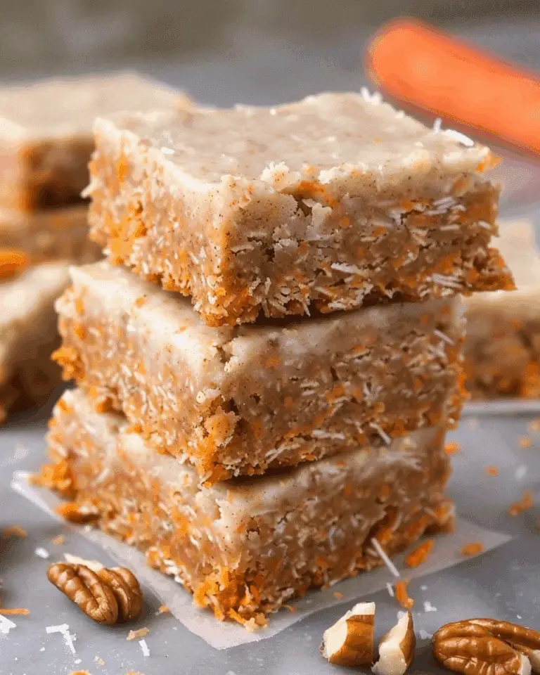 Healthy No-Bake Carrot Cake Breakfast Bars