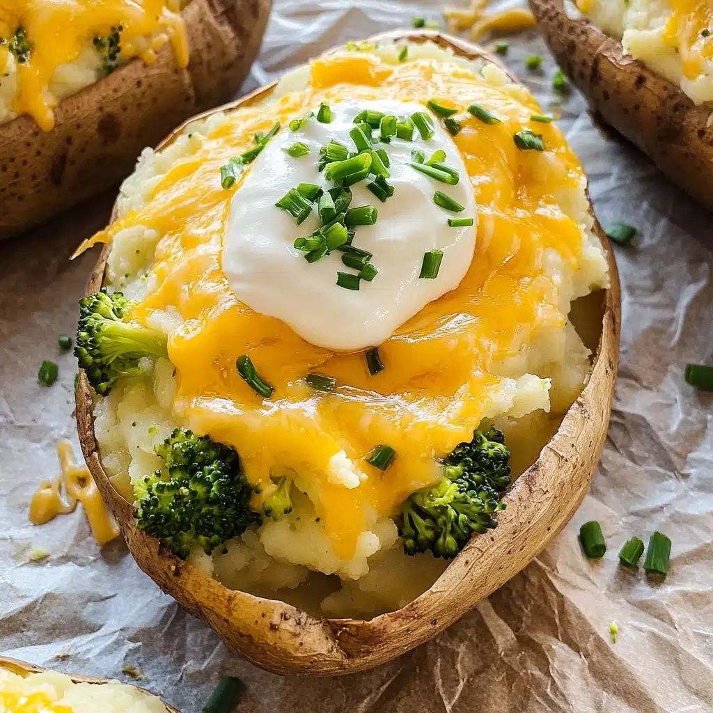 Broccoli and Cheddar Twice-Baked Potatoes Recipe 6 Broccoli and Cheddar Twice-Baked Potatoes Recipe - Recipe Image