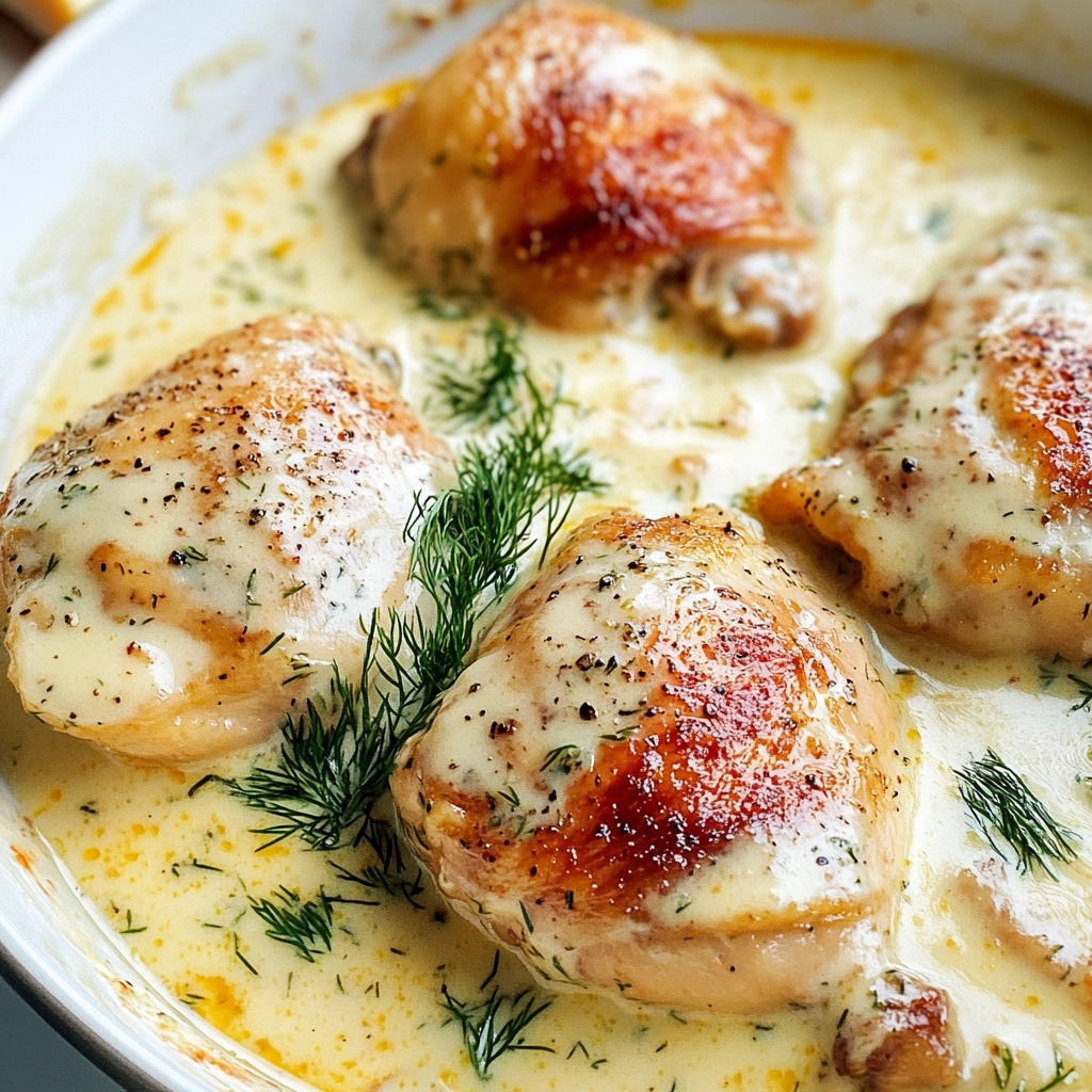 Creamy Oven Baked Chicken Thighs 6 Creamy Oven Baked Chicken Thighs Recipe - Recipe Image