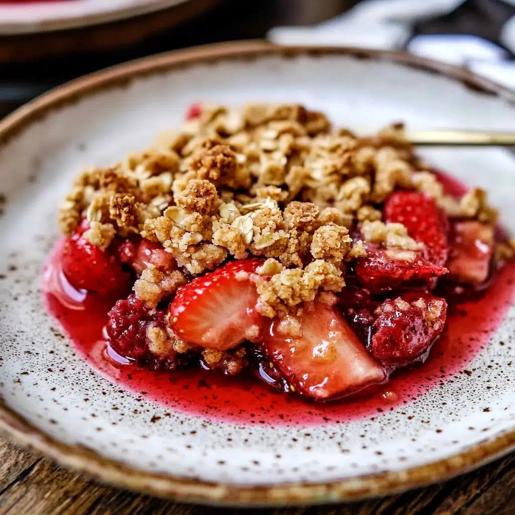 Strawberry Rhubarb Crumble Recipe - Recipe Image