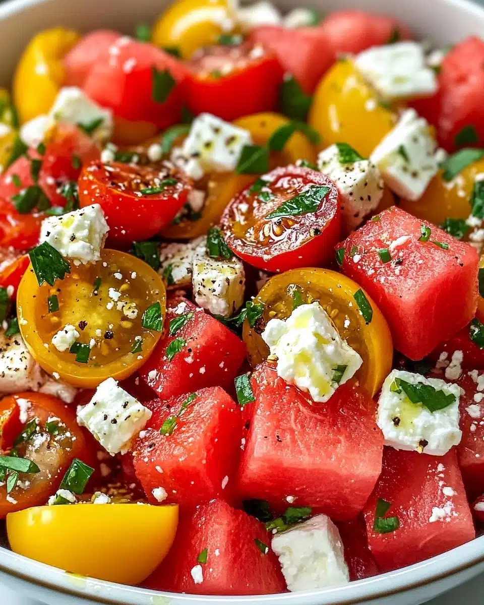 5-Minute Watermelon Feta Salad : Light & Refreshing Recipe 4 5-Minute Watermelon Feta Salad : Light & Refreshing Recipe - Recipe Image