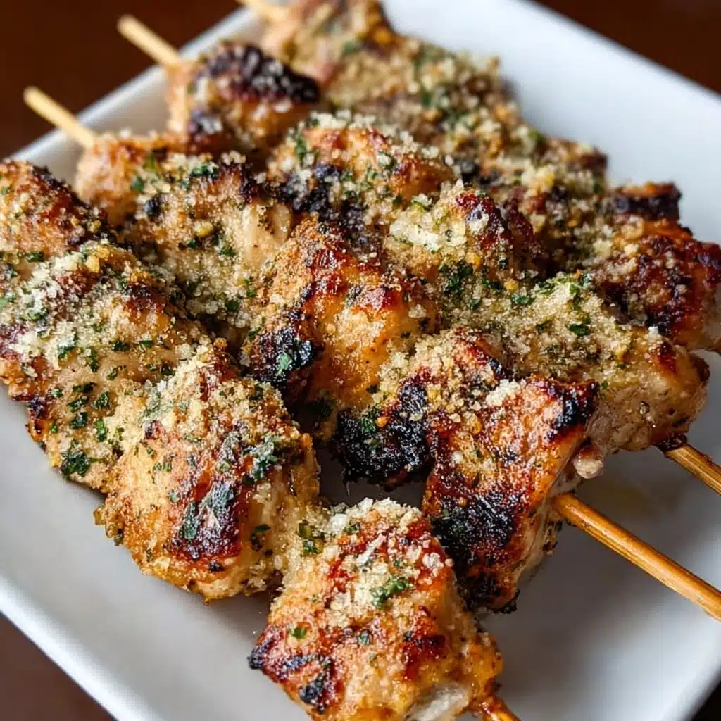 Ranch Garlic Parmesan Chicken Skewers Recipe 6 Ranch Garlic Parmesan Chicken Skewers Recipe - Recipe Image