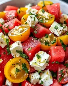 5-Minute Watermelon Feta Salad : Light & Refreshing Recipe