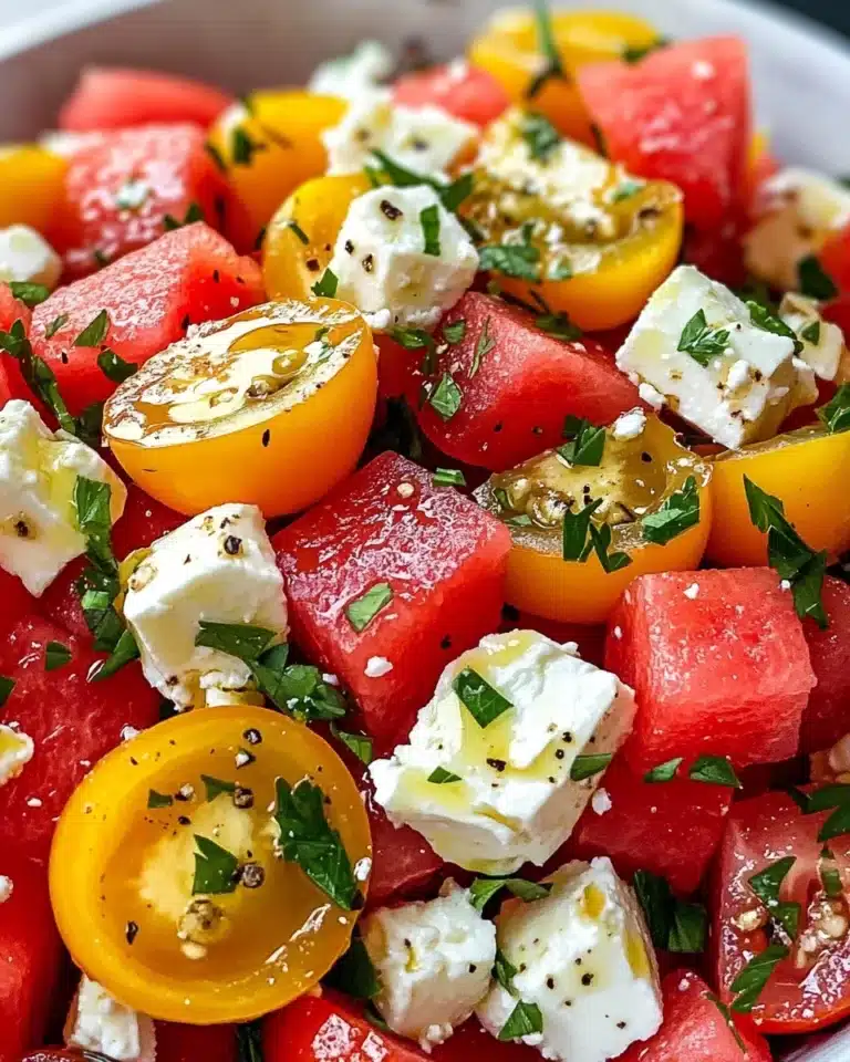 5-Minute Watermelon Feta Salad : Light & Refreshing Recipe 5 5-Minute Watermelon Feta Salad : Light & Refreshing Recipe