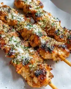 Ranch Garlic Parmesan Chicken Skewers Recipe