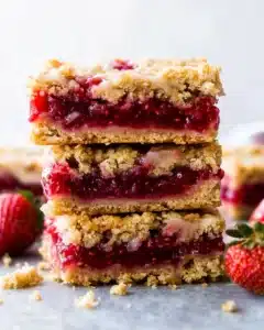 Lemon Strawberry Crumb Bars Recipe