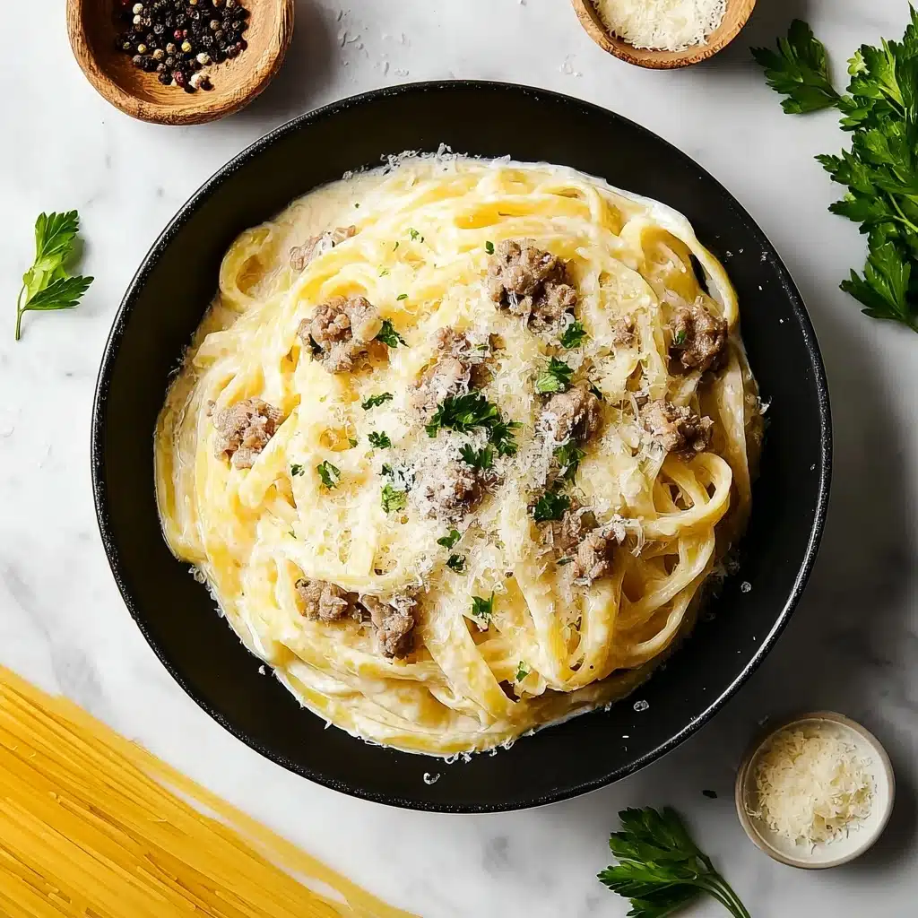 Cheesy Garlic Butter Linguine Pasta with Savory Ground Beef 5 Cheesy Taco Rice Recipe - Recipe Image