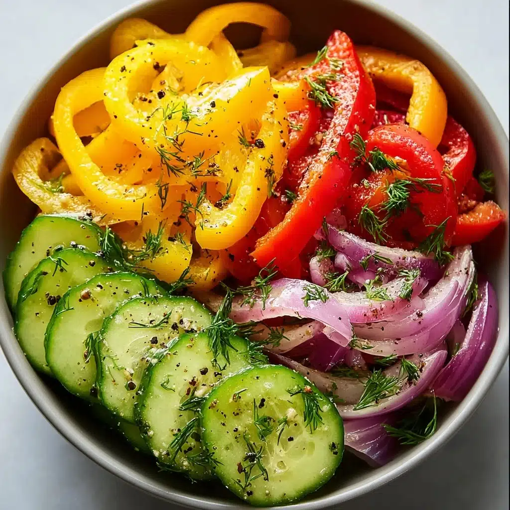Cucumber Sweet Pepper Salad Recipe 6 Cucumber Sweet Pepper Salad Recipe - Recipe Image