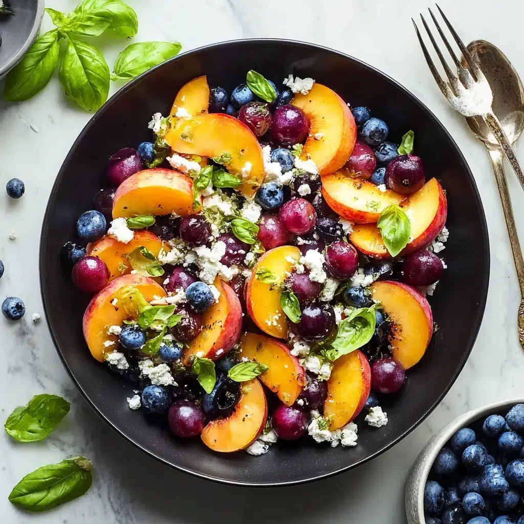 Blueberry Peach Feta Salad Recipe 6 Blueberry Peach Feta Salad Recipe - Recipe Image