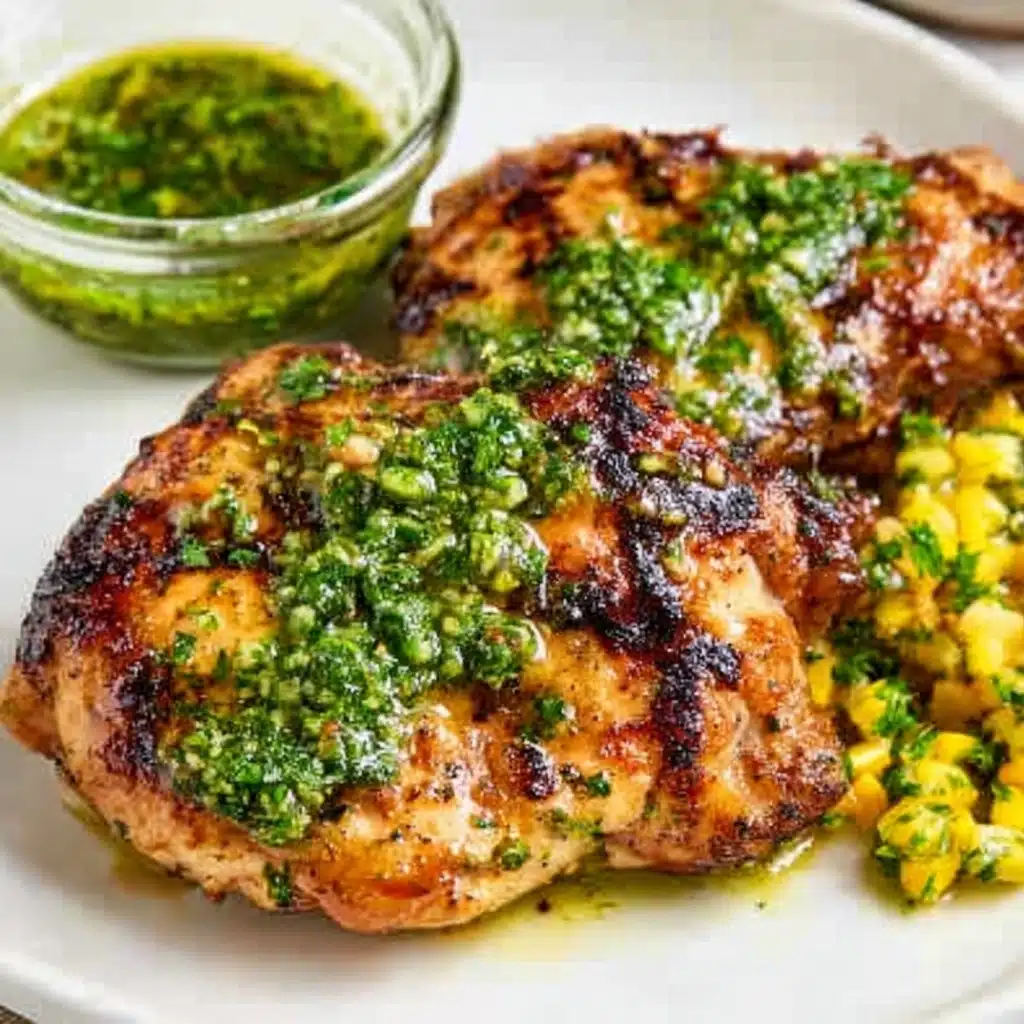 Grilled Chicken Thighs with Chimichurri Recipe - Recipe Image