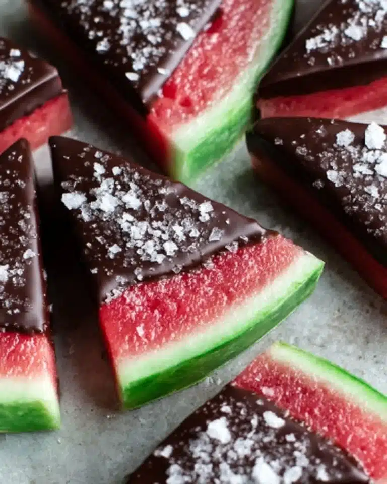 Sea Salt Dark Chocolate Watermelon Slices Recipe 7 Sea Salt Dark Chocolate Watermelon Slices Recipe