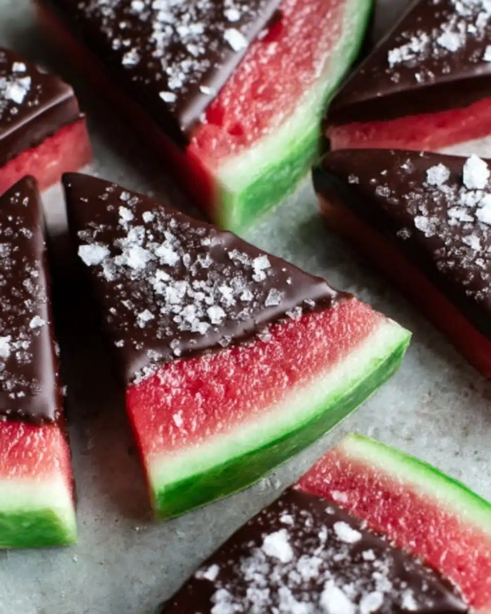 Sea Salt Dark Chocolate Watermelon Slices Recipe