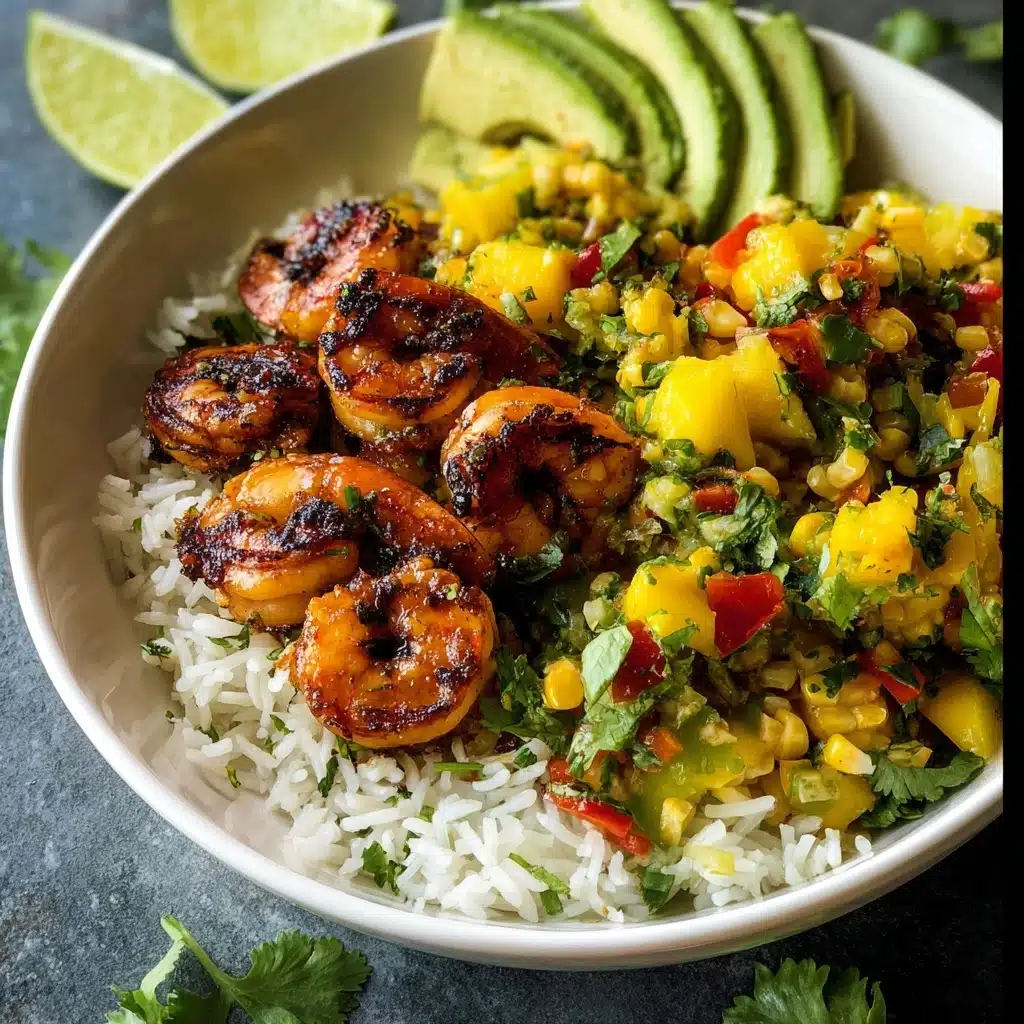 Chipotle Shrimp Avocado And Mango Rice Bowls Recipe 6 chipotle shrimp avocado and mango rice bowls Recipe - Recipe Image