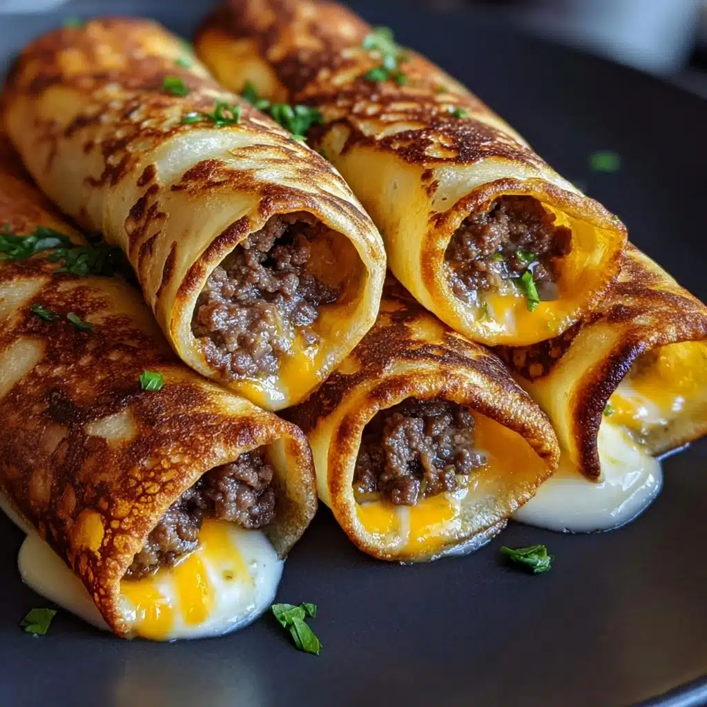 Easy Garlic Butter Beef Cheeseburger Rollups Recipe - Recipe Image