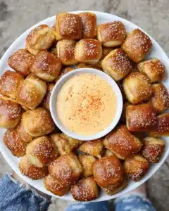 Soft Pretzel Bites with Vegan Cheese Sauce Recipe