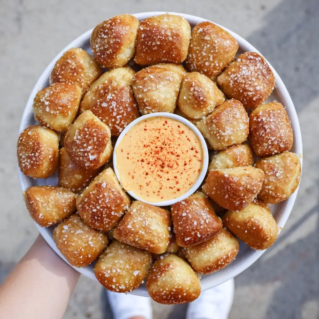 Soft Pretzel Bites with Vegan Cheese Sauce Recipe 5 Soft Pretzel Bites with Vegan Cheese Sauce Recipe - Recipe Image