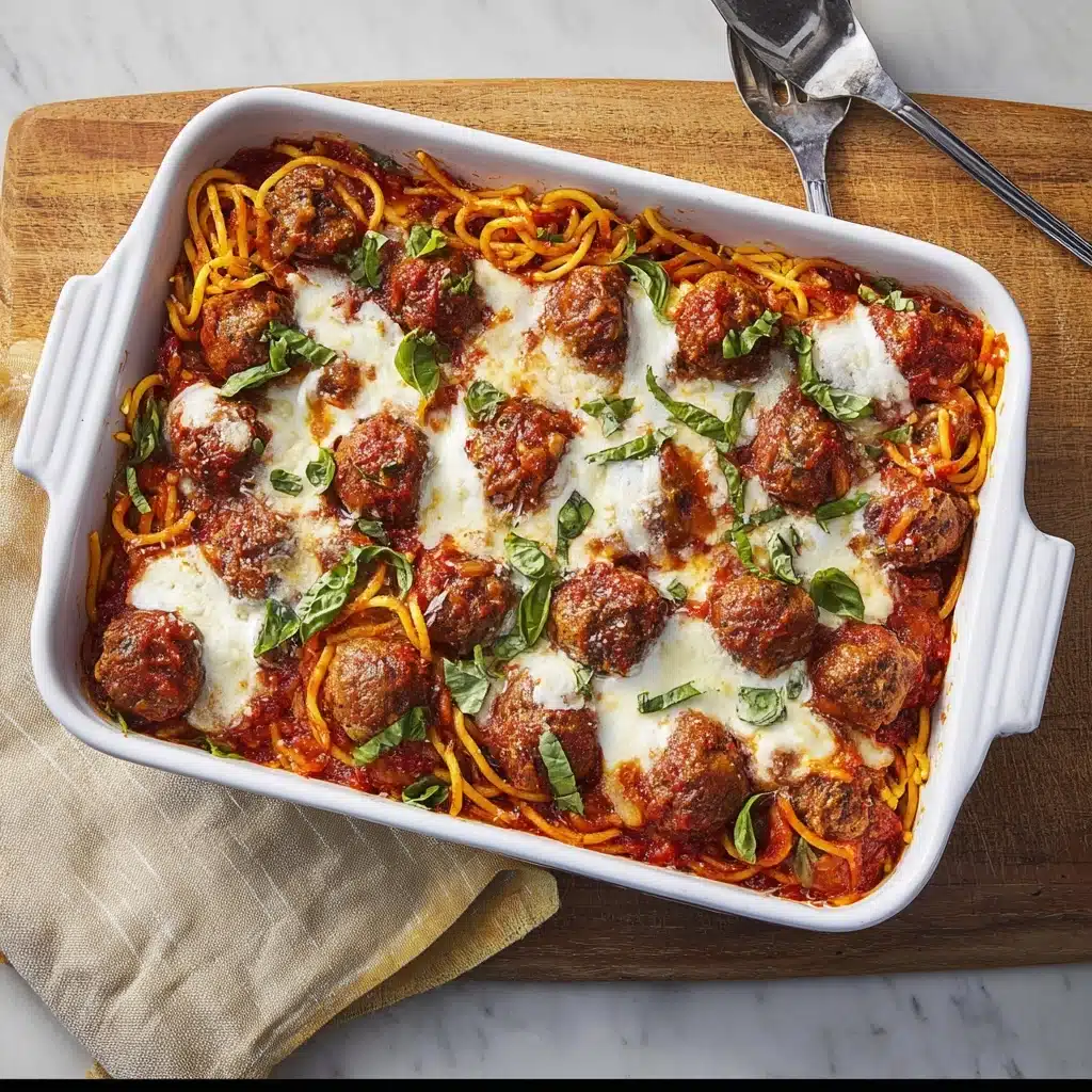 Baked Spaghetti and Meatballs Recipe - Recipe Image