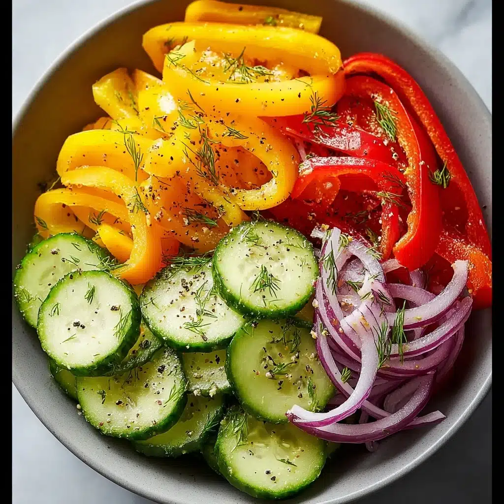 Cucumber Sweet Pepper Salad Recipe 5 Cucumber Sweet Pepper Salad Recipe - Recipe Image