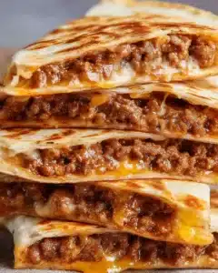 Cheesy Ground Beef Quesadillas Recipe