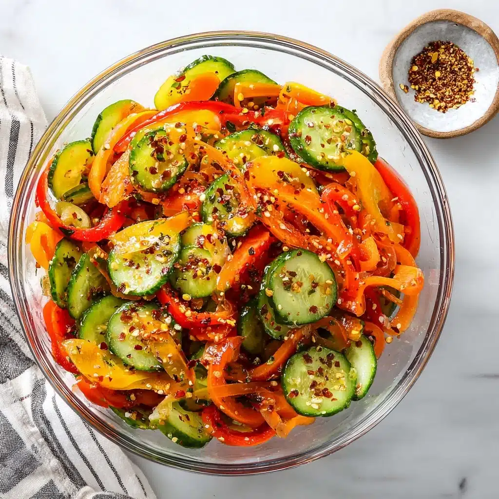 Viral Cucumber Pepper Salad Recipe 5 Viral Cucumber Pepper Salad Recipe - Recipe Image