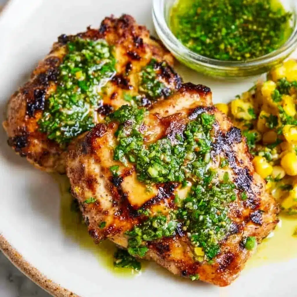 Grilled Chicken Thighs with Chimichurri Recipe - Recipe Image
