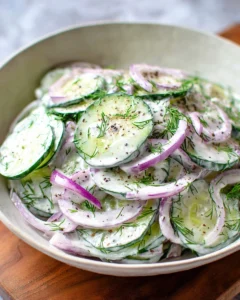 Creamy Cucumber Salad Recipe