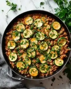 Ground Turkey and Zucchini Skillet Recipe