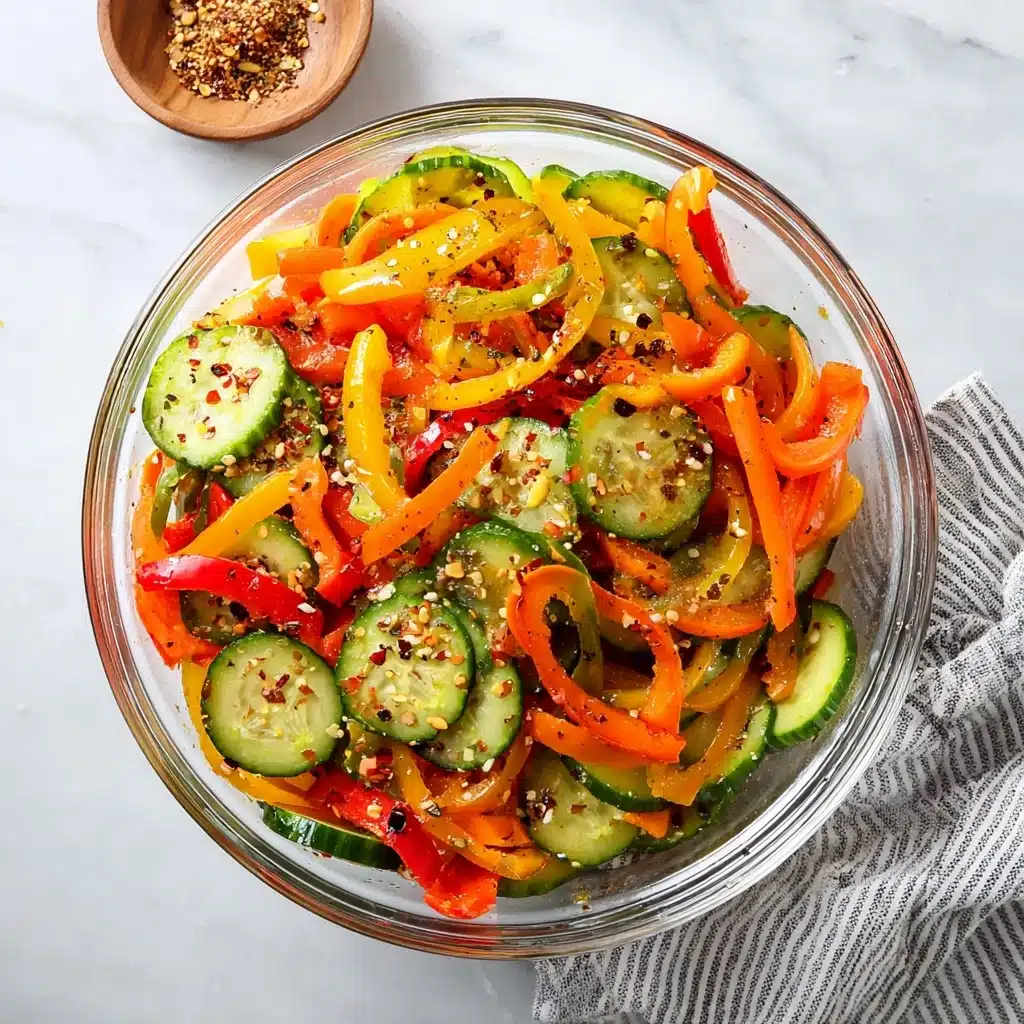 Viral Cucumber Pepper Salad Recipe 6 Viral Cucumber Pepper Salad Recipe - Recipe Image