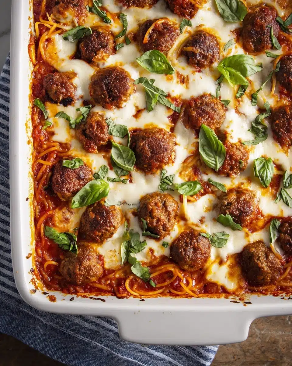 Baked Spaghetti and Meatballs Recipe
