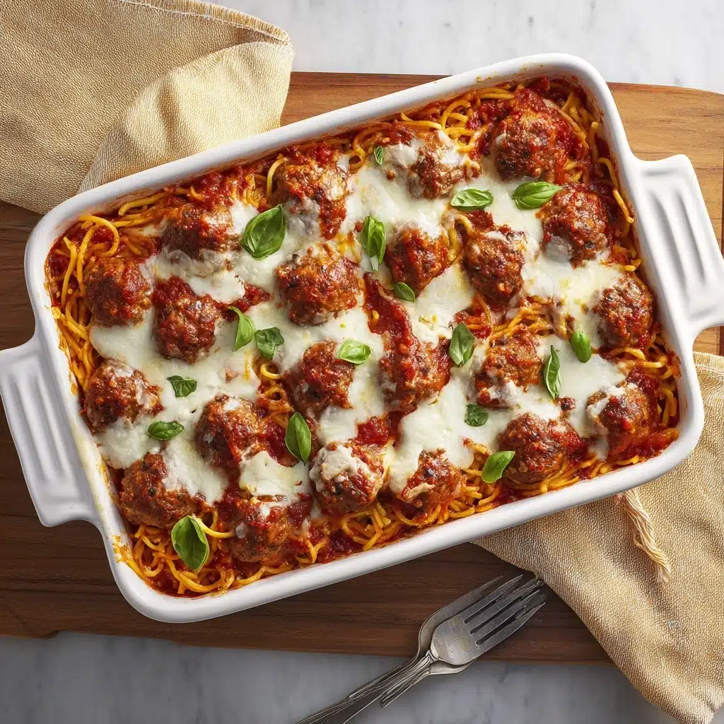 Baked Spaghetti and Meatballs Recipe - Recipe Image